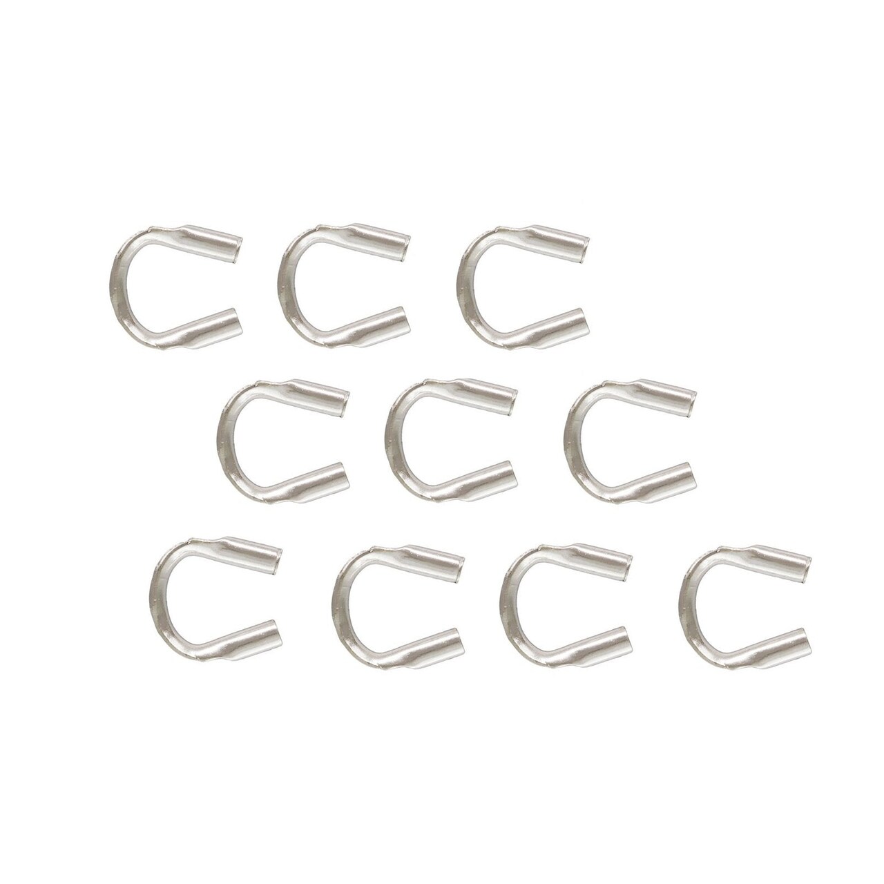 Wire Protector Guard .50mm Hole .925 Sterling Silver (10-Pcs)